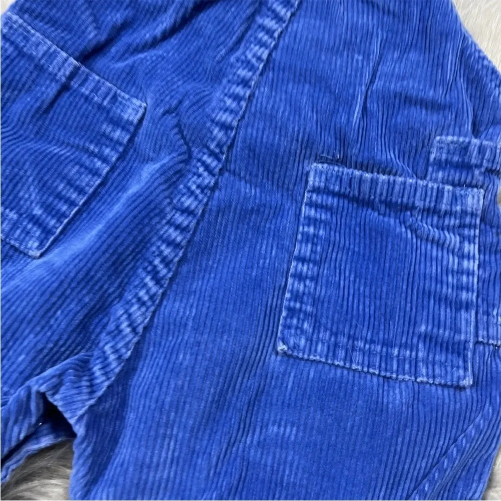Vintage Oshkosh Bgosh Baby Boys Blue Corduroy Made USA Overalls
